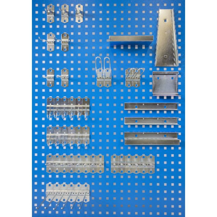 Sets panneaux perforées avec crochets porte-outils