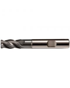 HPC S/C end mill, AlCrN-coated, with angle radius