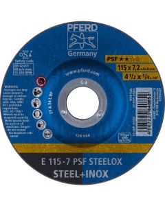 PF62011640 - Afbraamschijf staal/rvs - E 115-7 PSF STEELOX
