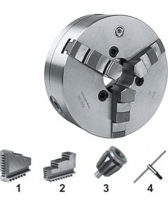 DIN 6350 Zelfcentrerende Drie-Klauwplaat, staal, type 3504