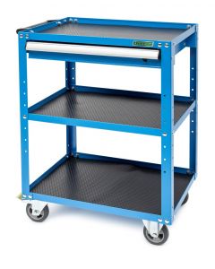 Mobiele werktafel met 3 plateaus en 1 lade