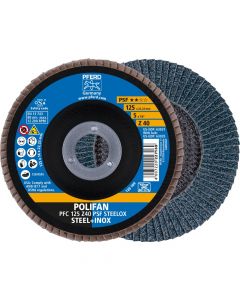 PF67764125 - POLIFAN-lamellenslijpschijf - PFC 125 Z 40 PSF STEELOX