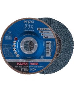 PF67784125 - POLIFAN-lamellenslijpschijf - PFC 125 Z 40 SG POWER STEELOX